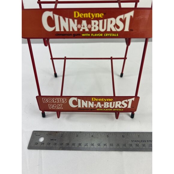 Vintage Dentyne CinnABurst Gum Wire Display Rack Red Metal 2-Tier Bonus Pak - Picture 5 of 8